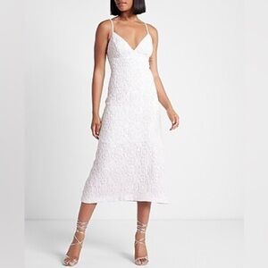 Express White Sequin Dress Size 8